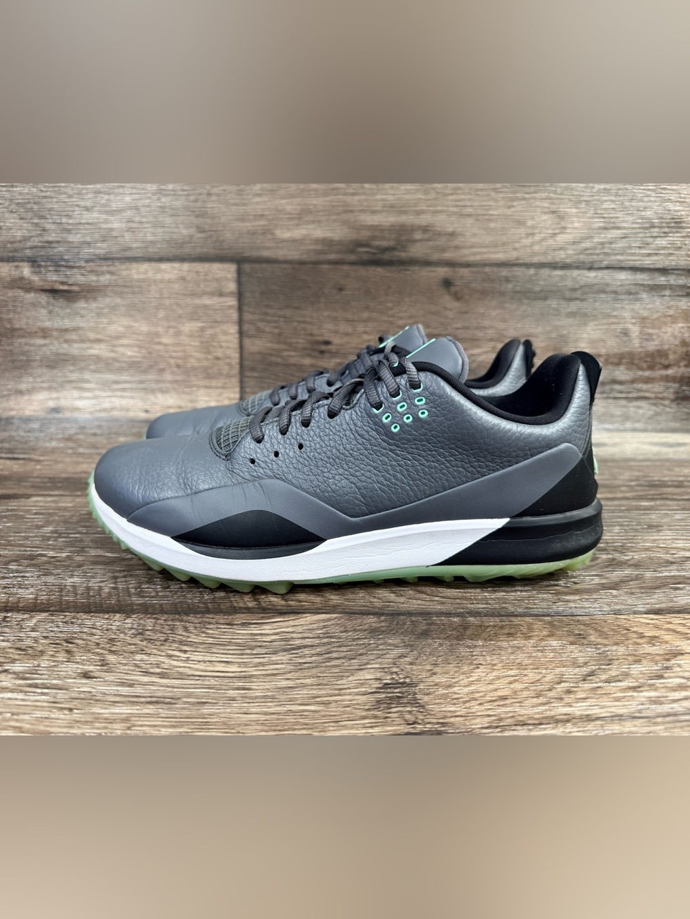 Nike Air Jordan ADG3 Mens Golf Shoes Dark Grey Green Glow Black Sz 9.5 - Picture 3 of 8